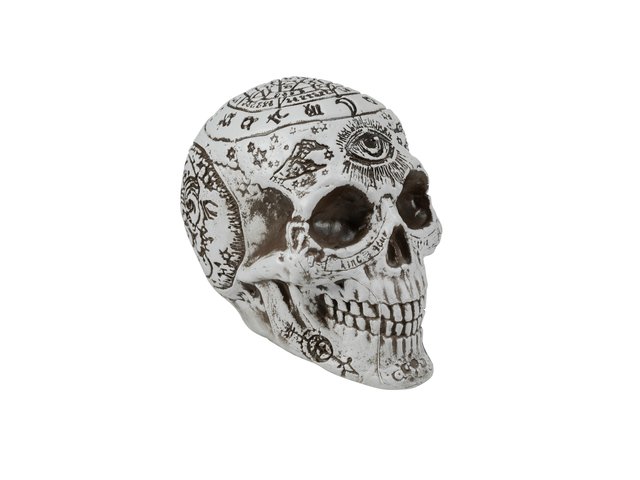 Skull with mystical signs and symbols as a scary decoration-MainBild