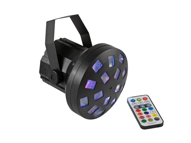 Kleiner Derby mit 4 LEDs, RGBW-Farbwechsel und Fernbedienung-MainBild