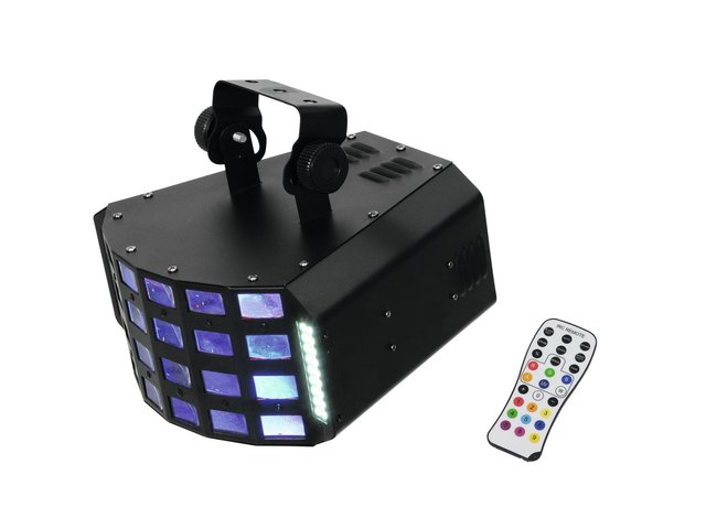 DMX-Lichteffekt mit RGBWAP-Derby, weißen Strobe-LEDs und IR-Fernbedienung-MainBild