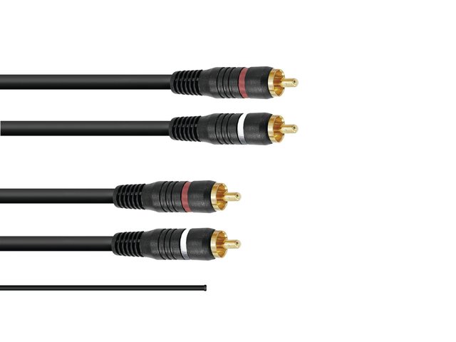 OMNITRONIC Cavo RCA 2x2 messa a terra 1,5 m-MainBild