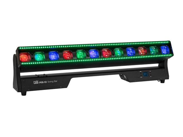 Motorized tiltable LED light effect bar with 12 high-performance LEDs, two zoom ranges from 2° to 28° and 164 effect LEDs-MainBild