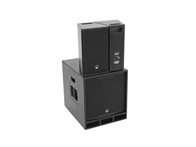 Powerful active PA system with DSP, Bluetooth, 700 W (15" sub, 8" tops)-MainBild