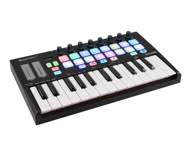 USB MIDI controller with OLED display, 25 buttons, 16 RGB pads, 8 controls, for musicians, producers and DJs-MainBild