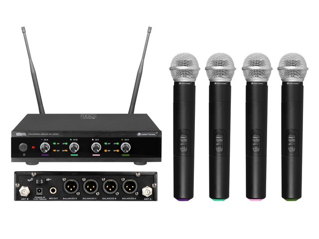 License-free 4-channel wireless microphone system-MainBild