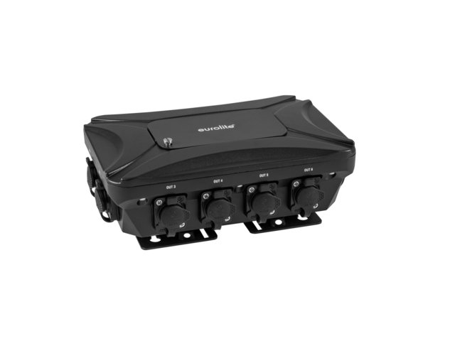 Weather-proof splitter with 8 galvanically isolated outputs, 3-pin IP XLR sockets-MainBild