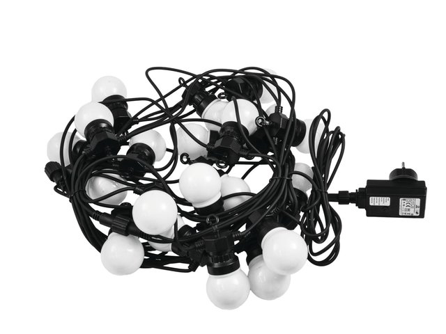 Weather-proof party light chain with 20 colorful LED lamps-MainBild
