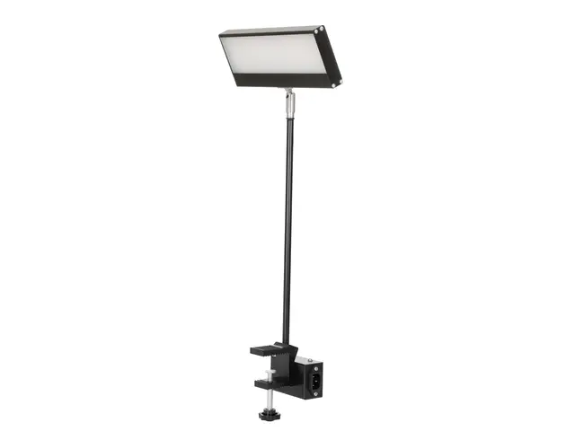LED-Fluter mit 3 Farbtemperaturen an Auslegerarm mit Schraubklemme zur Befestigung-MainBild