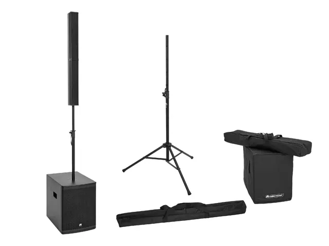OMNITRONIC Set ROD-1283 active column speaker system + speaker stand + cover set-MainBild