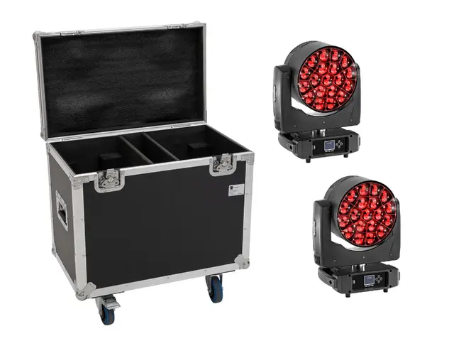EUROLITE Set 2x LED TMH-H380 Beam/Wash/Flower Effect + Flightcase with wheels-MainBild