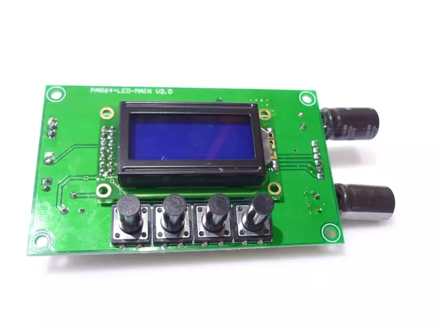 Platine (Display) PFE-100 RGBW (PAR64-LED-MAIN V2.0) MAIN 6 pol Kondensator  liegend