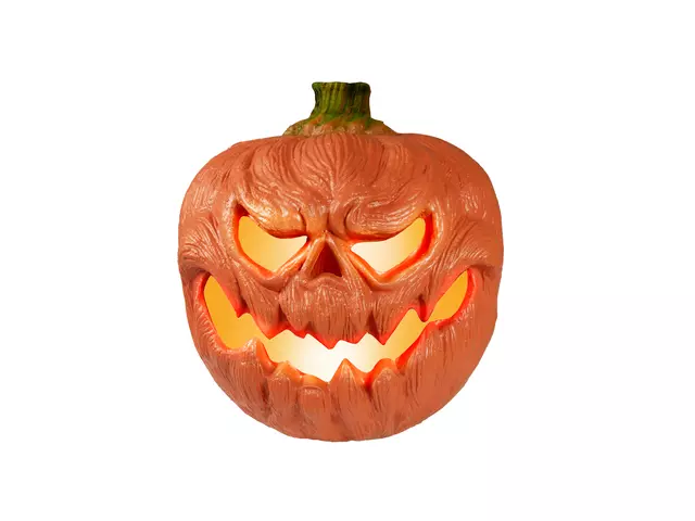 EUROPALMS Halloween Kürbis beleuchtet 18cm