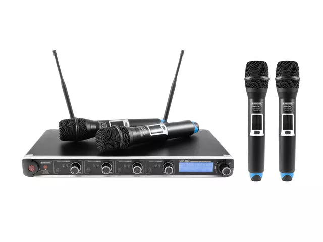 OMNITRONIC Système de microphone sans fil UHF-304 4 canaux 823-832/863-865  MHz