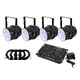 EUROLITE set 4x LED PAR-64 RGBA w/ controller blac-Bild-1