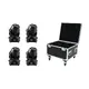 4x lichtstarker Spot mit 60-W-LED inklusive PRO Flightcase mit Rollen-Bild-1
