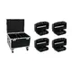 4x moving head with two tiltable LED bars and colorful beams including PRO flightcase-Bild-1