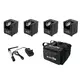 4x LED uplight with black soft bag and wireless DMX transmitter-Bild-1