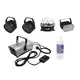 Set with 2 PAR spots, a disco effect, strobe, fogger + fluid-Bild-1