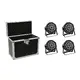 4x flat spotlight with 18 x 1 W LED including practical flightcase-Bild-1