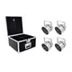 4x PAR-56 Spot with 9 x 8 W 4in1 LED and RGBW color mixing including PRO flightcase-Bild-1