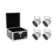 4x PAR-56 Spot with 9 x 8 W 4in1 LED and RGBW color mixing including flightcase-Bild-1