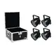 4x PAR-56 Spot with 9 x 8 W 4in1 LED and RGBW color mixing including flightcase-Bild-1