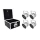 4x PAR-56 Spot with 9 x 10W 6in1 LED and RGBAW+UV color mixing including PRO flightcase-Bild-1