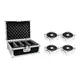 4x flacher Chrom-Scheinwerfer mit 15-W-RGBW-LED inklusive PRO Flightcase-Bild-1