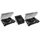 Set mit 2-Kanal-DJ-Mixer und zwei Plattenspielern-Bild-1