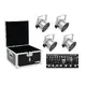 4x PAR-56 Spot with 9 x 10 W 6in1 LED including PRO flightcase and compact DMX controller-Bild-1