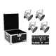 4x PAR-56 Spot with 9 x 8 W 4in1 LED including flightcase and compact DMX controller-Bild-1