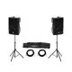 Jeu d'enceintes actives, 2 x XKB-215A, 2 x pied d'enceinte sac incl., 2 x câble XLR-Bild-1