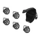 5x flat spotlight with 6 x 8 W 3in1 LED with RGB color mixing including soft bag-Bild-1