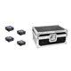 4 proiettori piatti con 3 LED RGBW 8 W con PRO flightcase-Bild-1