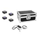4x flacher Scheinwerfer mit 3 x 8-W-RGBW-LED inklusive Ladenetzteil und PRO Flightcase-Bild-1