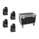 4x PRO-Moving-Head mit 75-Watt-LED inklusive PRO Flightcase-Bild-1