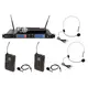 OMNITRONIC Set UHF-502 Empfänger + 2x Sender + 2x Headset 863-865 MHz-Bild-1
