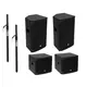 2 x subwoofer PA actif AZX-118A 400 W, 2 x enceinte 2 voies active AZX-215A 350 W, 2 x tube d'écartement inclus-Bild-1