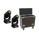 2x PRO beam/wash moving head with 270 W COB LED including flightcase with wheels-Bild-1
