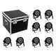 8x lautloser 7in1-PAR-Scheinwerfer im platzsparenden Design inlusive PRO Flightcase-Bild-1