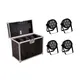 4 x projecteur PAR 7in1 silencieux dans un design peu encombrant, flightcase PRO inclus-Bild-1