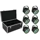6 proiettori compatti con 12 LED 3 W 3in1 in RGB con custodia universale-Bild-1