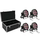 4x flacher LED-Scheinwerfer mit RGBAW+UV Farbmischung inkl. universell einsetzbares Case-Bild-1