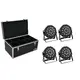 4x flat spotlight with 18 x 1 W LED in RGB including case-Bild-1