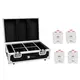 4x white spot for lighting within trussing, 3 x 3 W 3in1 LED incl. PRO flightcase with charging function-Bild-1