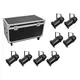 8x PAR-Scheinwerfer mit 120-W-RGBW-LED und manuellem Zoom inkl. Flightcase mit Rollen-Bild-1