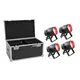 4x weather-proof LED spot with 120 W RGBW LED including PRO flightcase-Bild-1