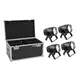4x weather-proof LED spot with warm white 100 W LED including PRO flightcase-Bild-1