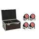4 x projecteur PAR 7in1 silencieux dans un design peu encombrant, flightcase PRO inclus-Bild-1