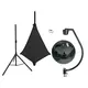 Boule à facettes noire, trépied à moteur, couverture de trépied et pied d'enceinte incl.-Bild-1