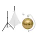 Boule à facettes dorée, trépied à moteur, couverture de trépied et pied d'enceinte incl.-Bild-1